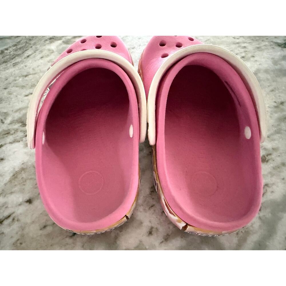 Pink unicorn with hearts crocs size J1 - Picture 8 of 9